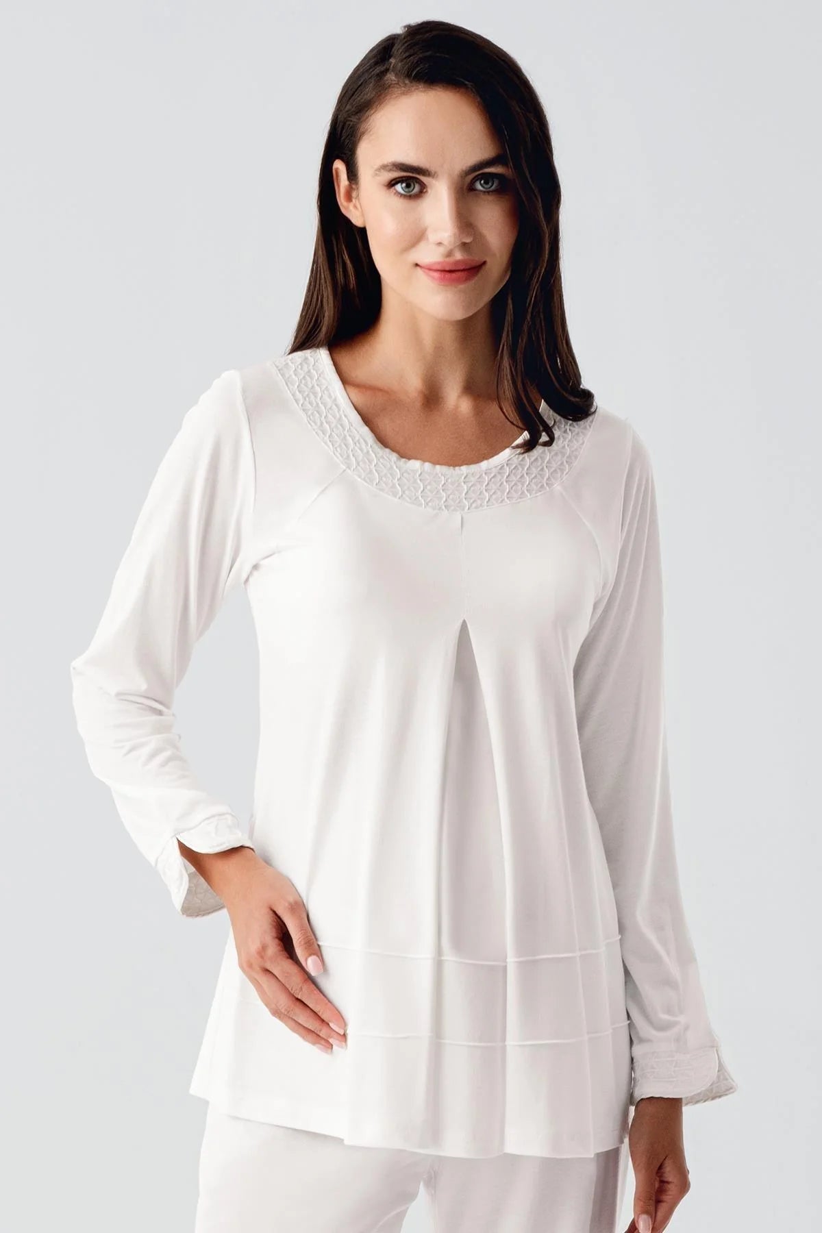 Jakarlı Lohusa Pijama ve Sabahlık Takımı - 11300