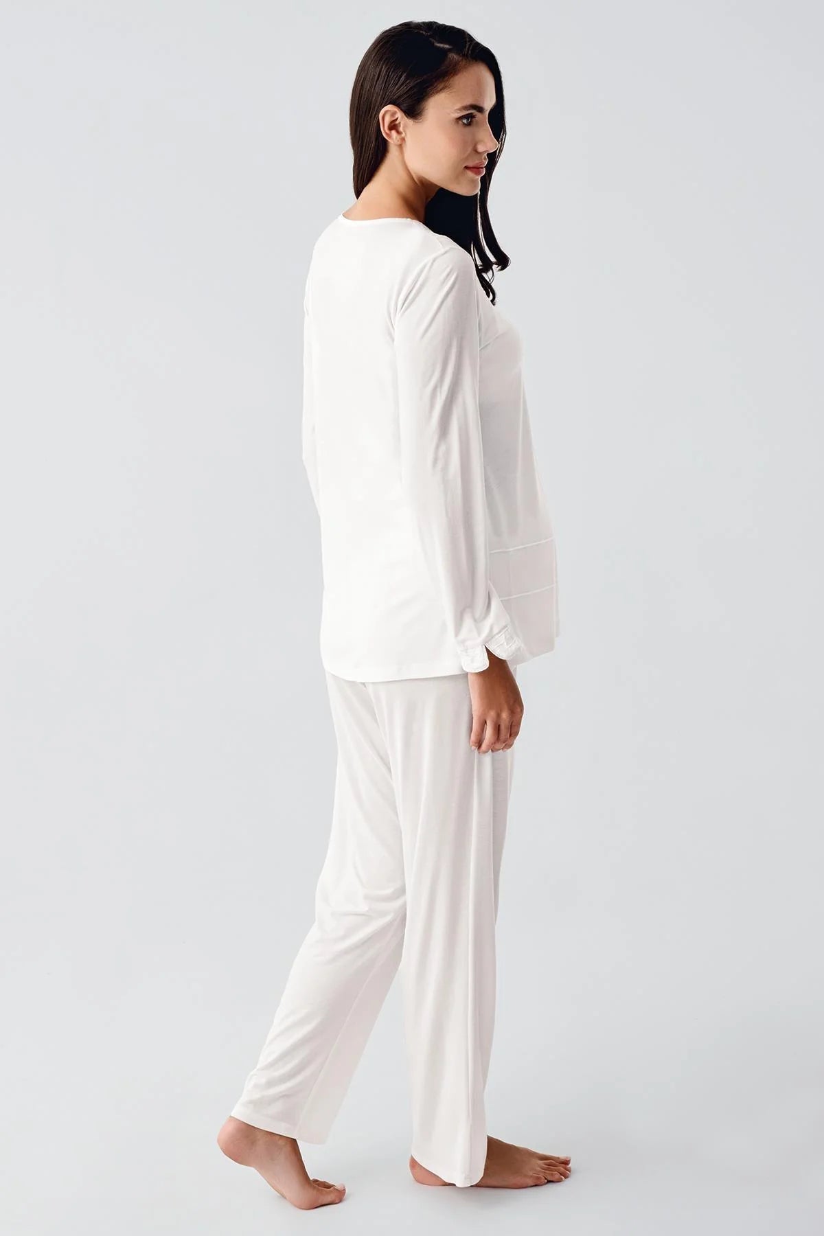 Jakarlı Lohusa Pijama ve Sabahlık Takımı - 11300