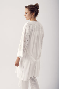 Image of Motif Detaylı Lohusa Pijama ve Sabahlık Takımı - 12305