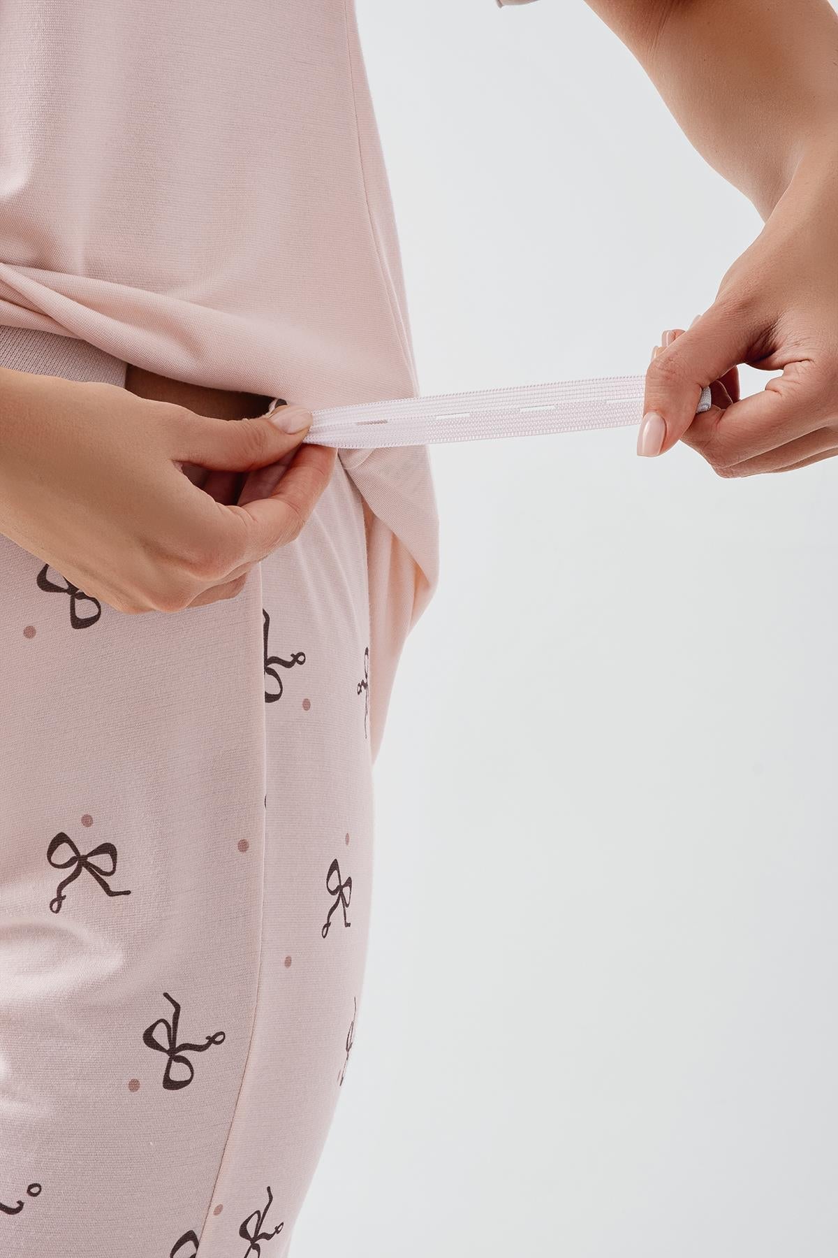 Fiyonk Desenli Lohusa Pijama Takımı - 17207