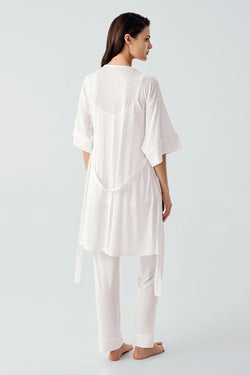 Image of Askılı Lohusa Pijama ve Jakar Sabahlık Takımı - 17301