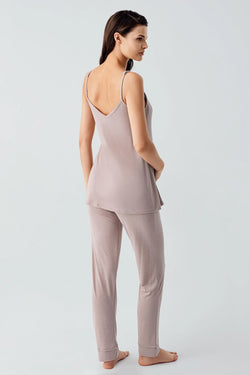 Image of Askılı Lohusa Pijama ve Jakar Sabahlık Takımı - 17301