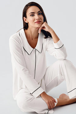 Image of Bebe Yaka Lohusa Pijama Takımı - 22109
