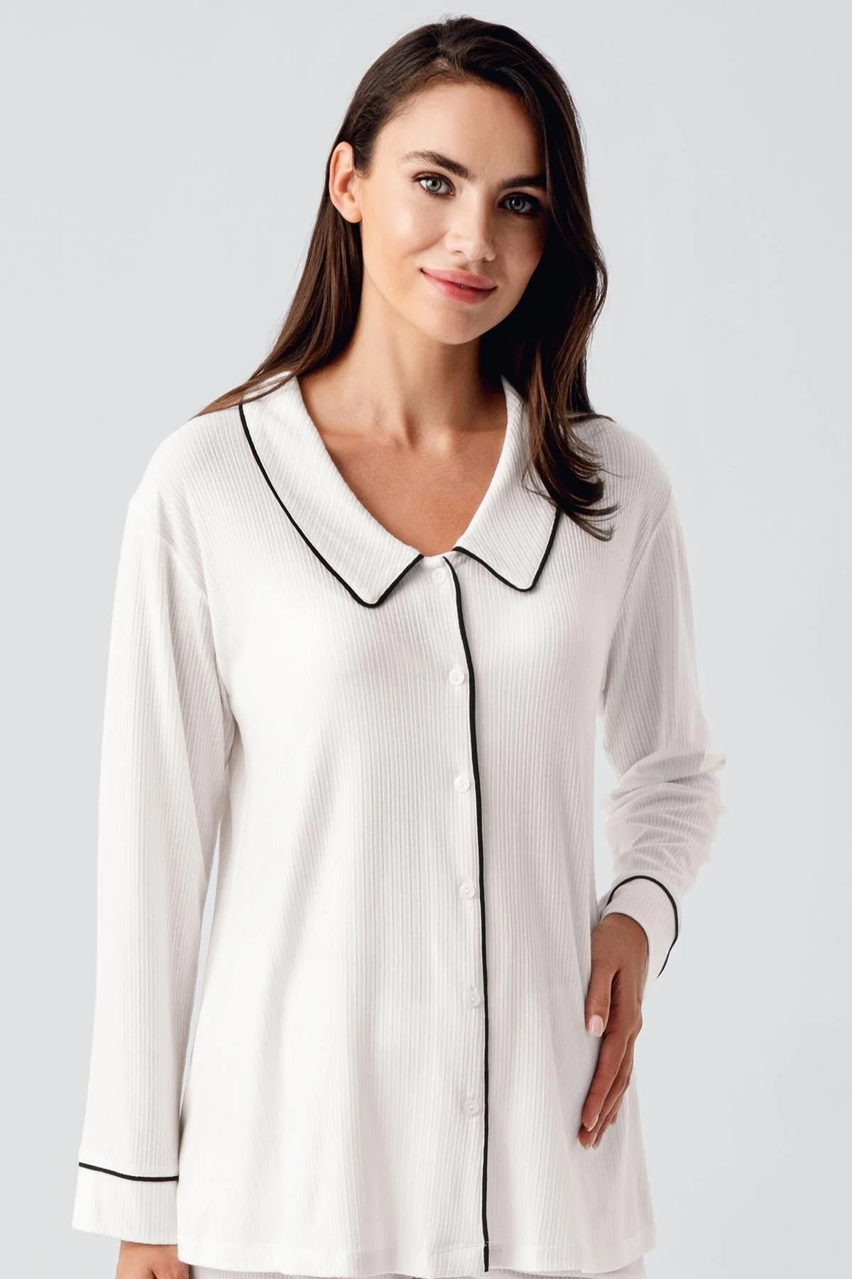 Bebe Yaka Lohusa Pijama Takımı - 22109