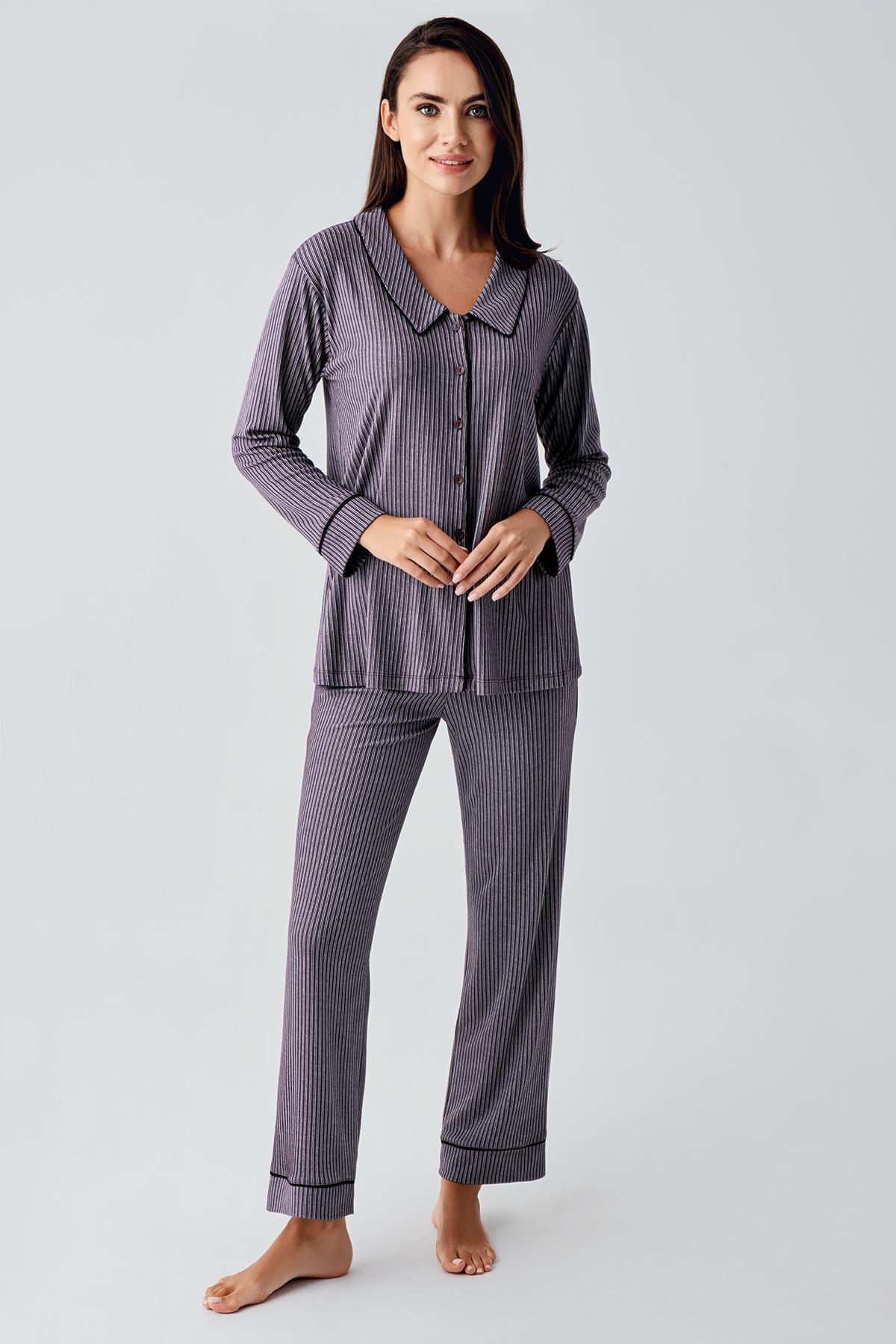 Bebe Yaka Lohusa Pijama Takımı - 22109