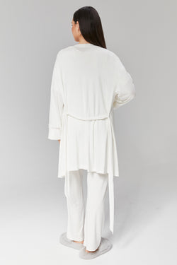 Image of Kruvaze Lohusa Pijama ve Dantel Detaylı Sabahlık Takımı - 519
