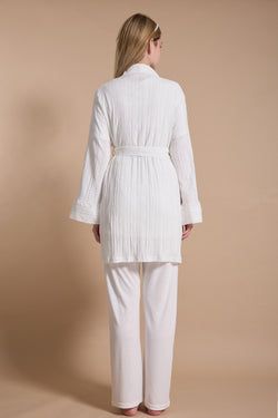 Image of V-Yaka Lohusa Pijama ve Fistolu Sabahlık Takımı - 717