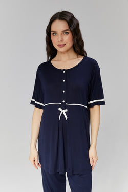 Image of Biyeli Lohusa Pijama ve Sabahlık Takımı - 509